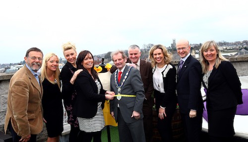 Getting measures in place for Newry style City 2013 were from left: Jack Murphy – Chairperson - Newry City Centre Management; Deborah Ferguson – Manager -  Canal Court Hotel; Deborah Loughran – Vice President Newry Chamber & Trade; Colleen Dowdall – Acting CEO Newry Chamber of Commerce & Trade; Major John McArdle – Newry & Mourne District Council; Colin Kavanagh, Deputy Centre Manager The Quays Shopping Centre; Gemma Murphy – Manager Jack Murphy Jewellers; Peter Murray – Manager The Buttercrane Shopping Centre and Emma Boyle -   Research Lecturer in Retail - Southern Regional College.  